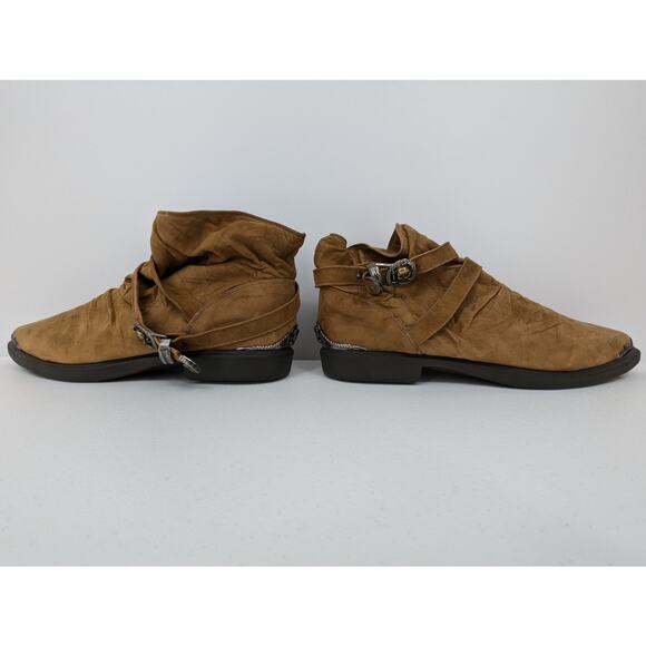 Vintage Zodiac Suede Ankle Boots with Skull Accents Men's Size 13 - Picture 7 of 13